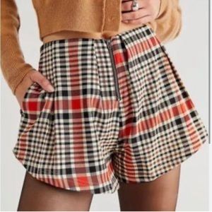 Free people Mayfair Pleated Shorts